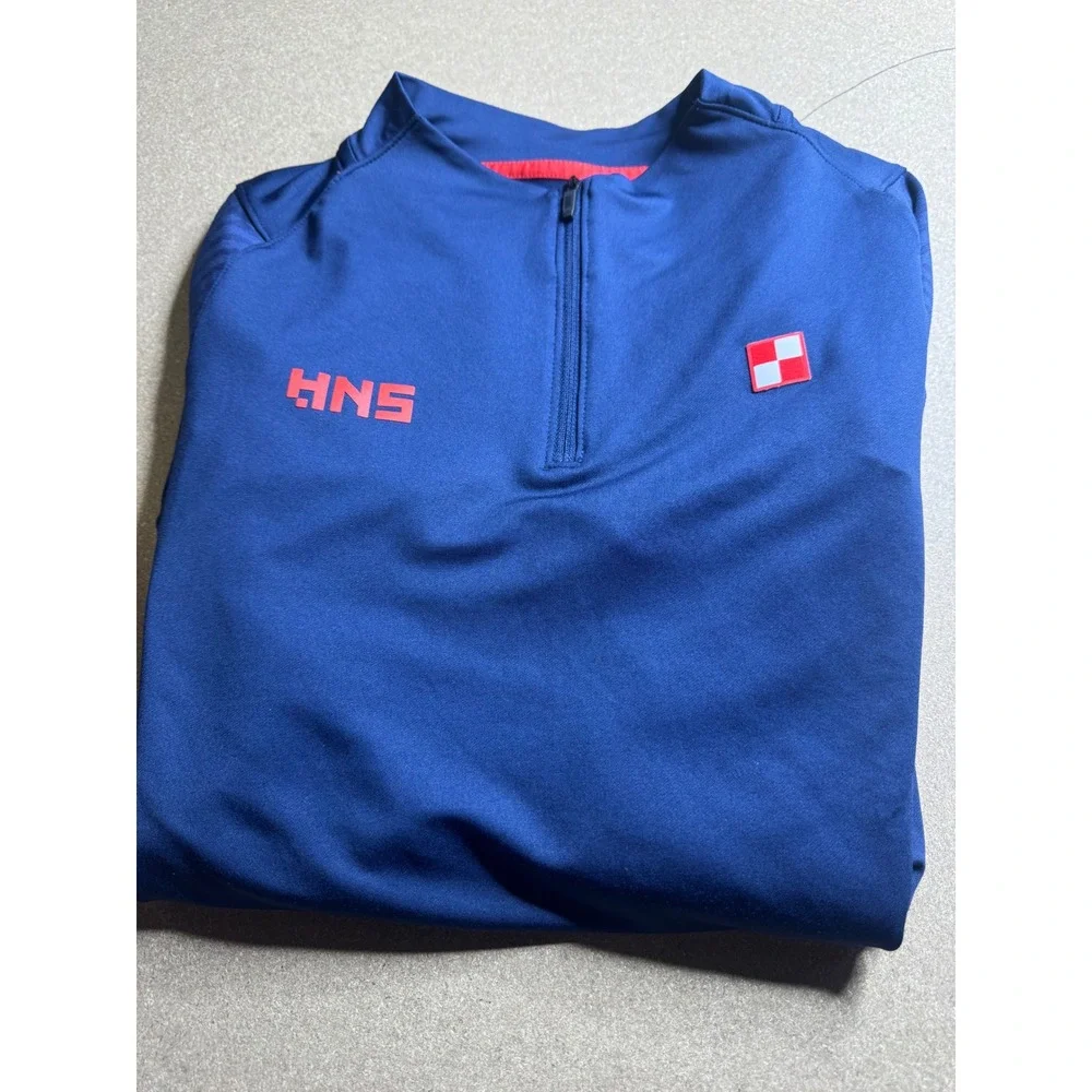 Nike Croatia HNS Dri-FIT Strike Drill Quarter Zip Training Top Blue Mens XL